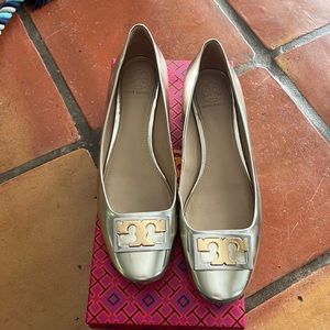 Tory Burch gold flat